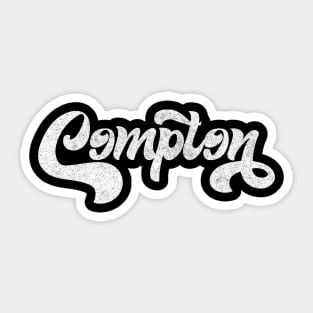 Compton / Retro Faded Style Design Sticker